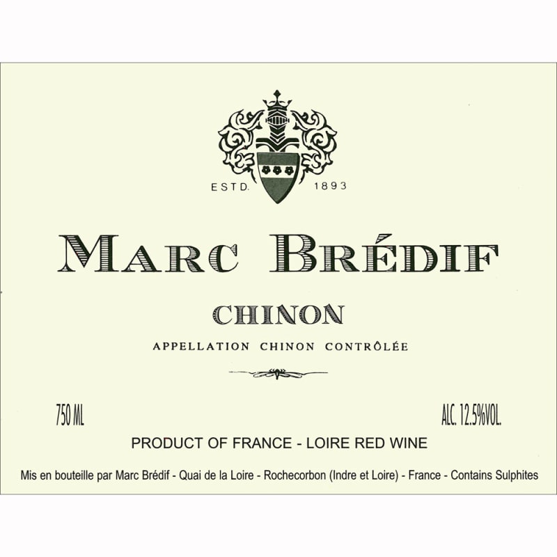 Marc Bredif Chinon 2008 Front Label