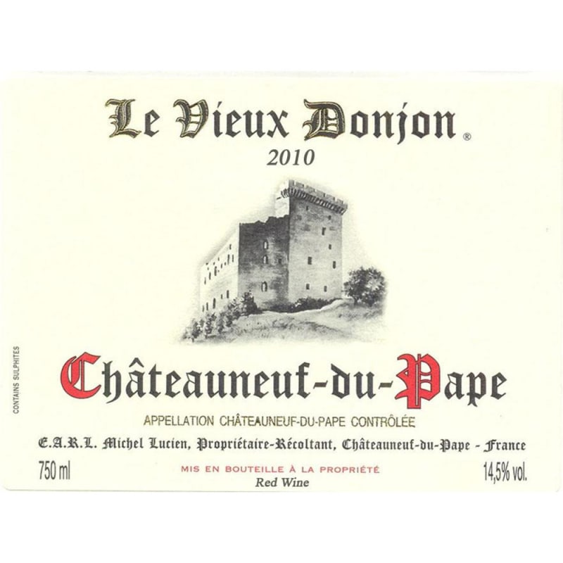 Le Vieux Donjon Chateauneuf-du-Pape 2010 Front Label