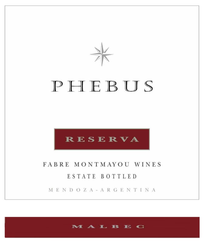 Fabre Montmayou Phebus Reserva Malbec 2013 Front Label