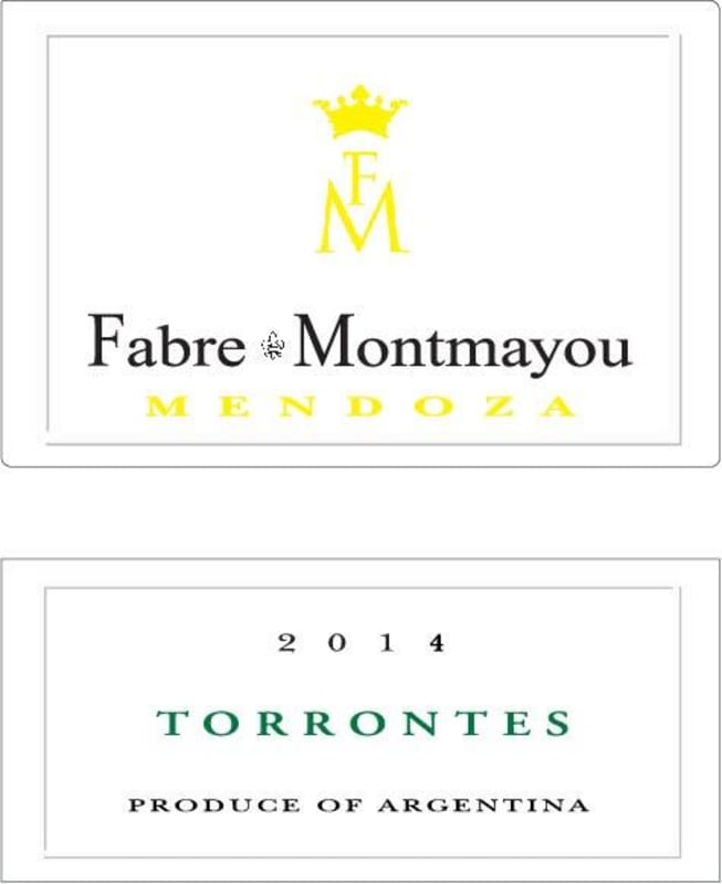 Fabre Montmayou Torrontes 2014 Front Label