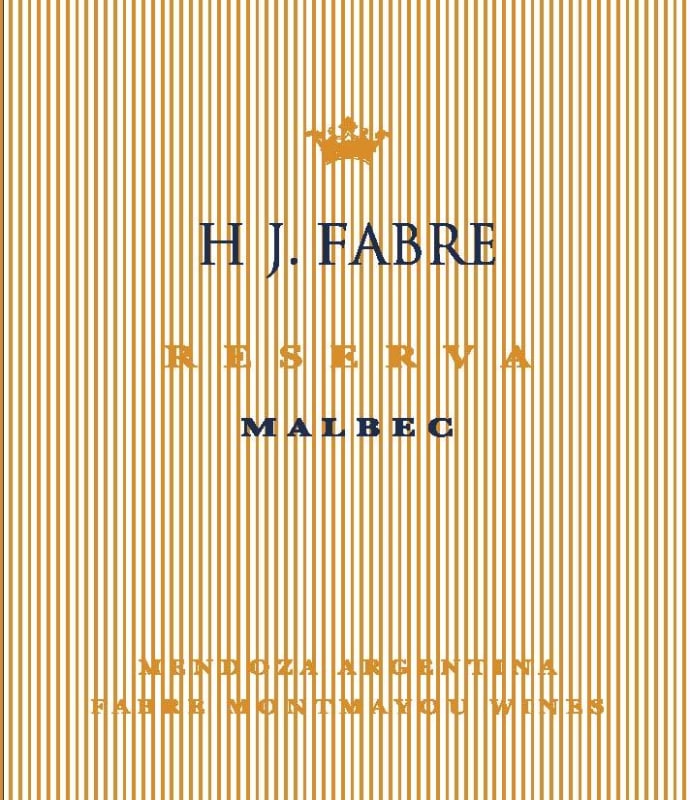 Fabre Montmayou H J. Fabre Reserva Malbec 2014 Front Label