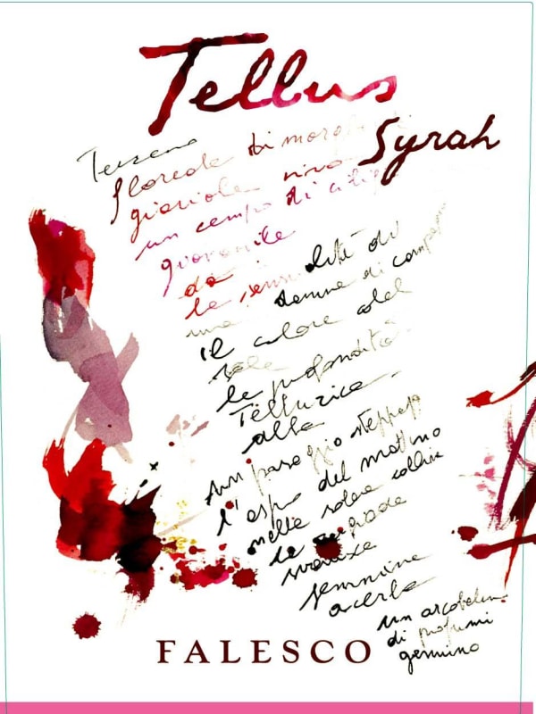 Falesco Tellus Syrah 2015 Front Label