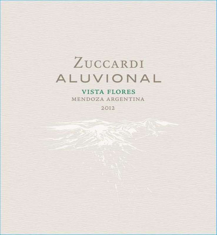 Zuccardi Aluvional Vista Flores 2012 Front Label