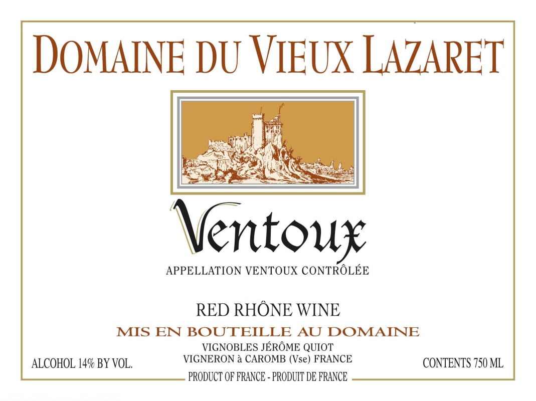 Domaine du Vieux Lazaret Ventoux 2013 Front Label
