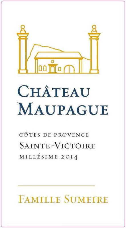 Famille Sumeire Chateau Maupague Sainte Victoire Rose 2014 Front Label