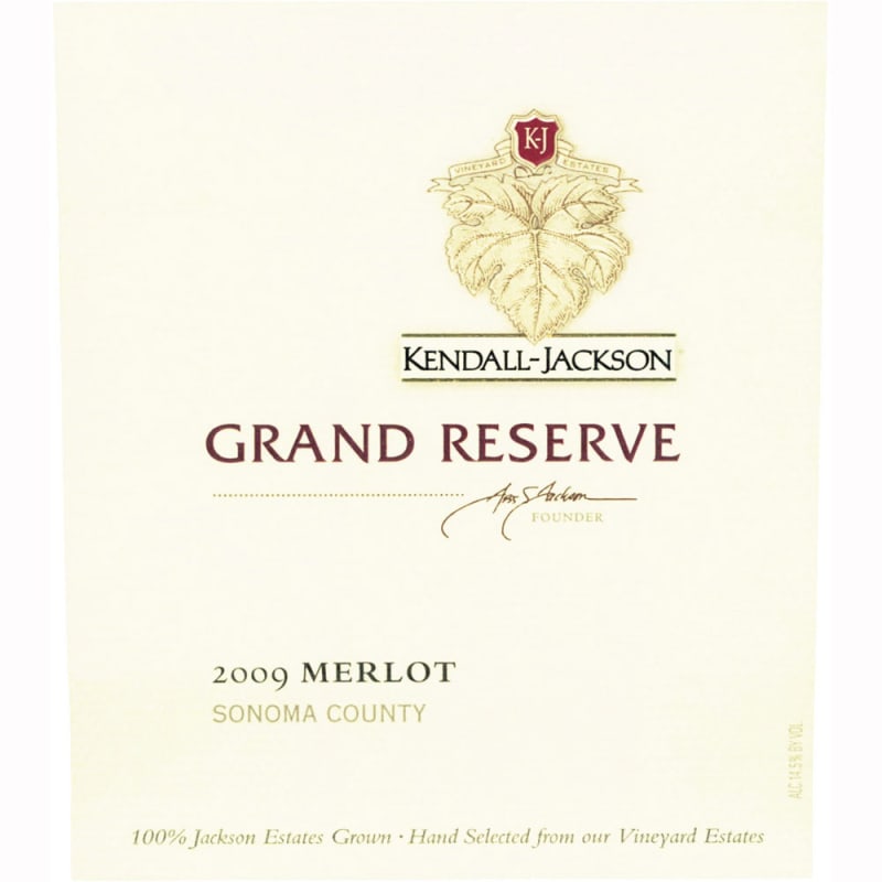 Kendall-Jackson Grand Reserve Merlot 2009 Front Label