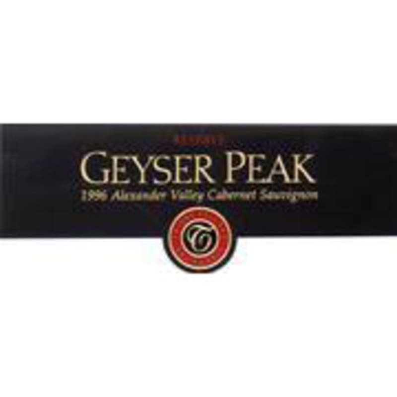 Geyser Peak Alexander Valley Reserve Cabernet Sauvignon 1996 Front Label
