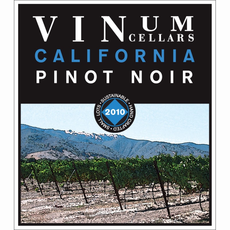 Vinum Cellars Pinot Noir 2010 Front Label