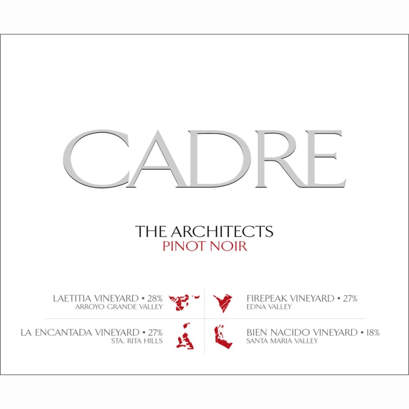 Cadre The Architects Pinot Noir 2008 Front Label