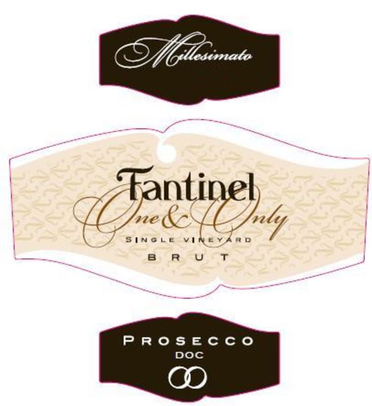 Fantinel One and Only Prosecco Brut 2014 Front Label