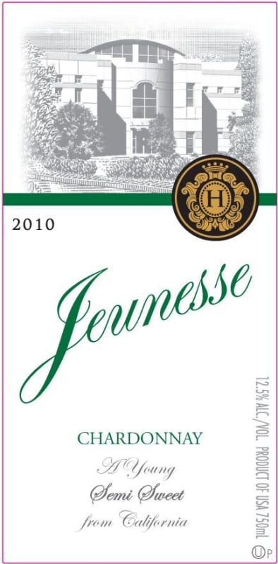Baron Herzog Jeunesse Chardonnay 2010 Front Label