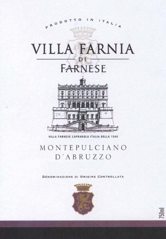 Farnese Montepulciano d'Abruzzo 2013 Front Label