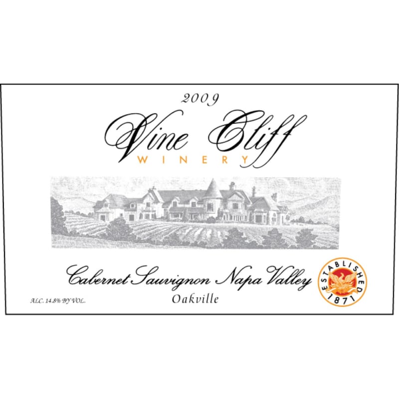 Vine Cliff Oakville Estate Cabernet Sauvignon 2009 Front Label