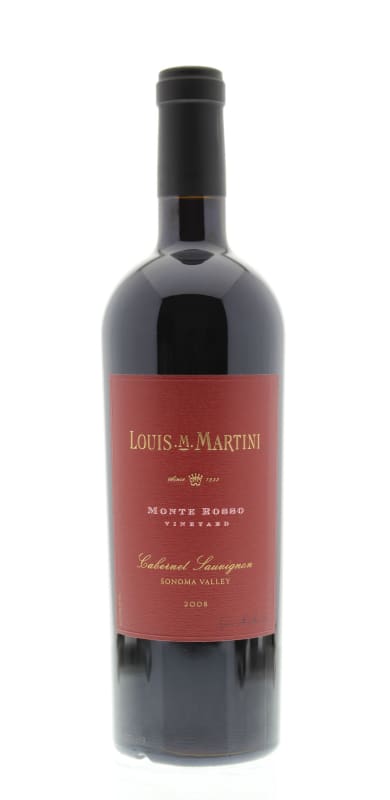 Louis Martini Monte Rosso Cabernet Sauvignon 2008 Front Bottle Shot