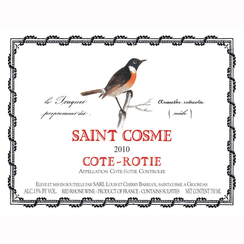 Chateau de Saint Cosme Cote-Rotie 2010 Front Label
