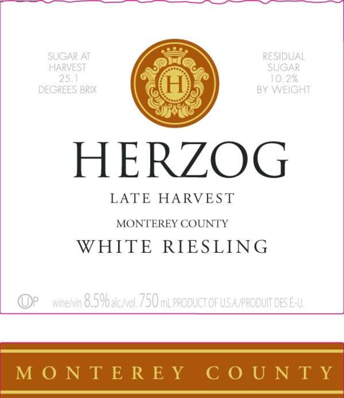 Baron Herzog Late Harvest White Riesling 2013 Front Label