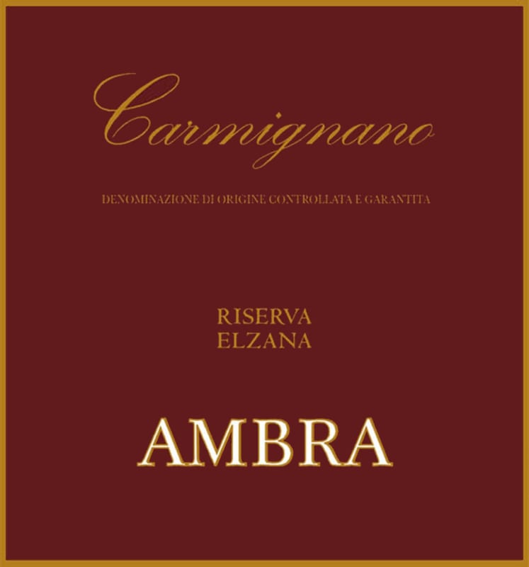 Ambra Carmignano Elzana Riserva 2007 Front Label
