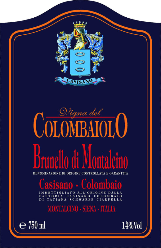 Casisano Vigna del Colombaiolo Brunello di Montalcino 1998 Front Label