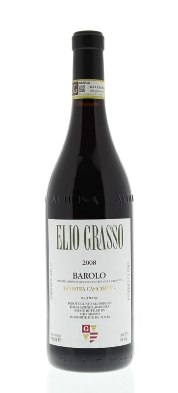Elio Grasso Barolo Gavarini Vigna Chiniera 2008 Front Bottle Shot