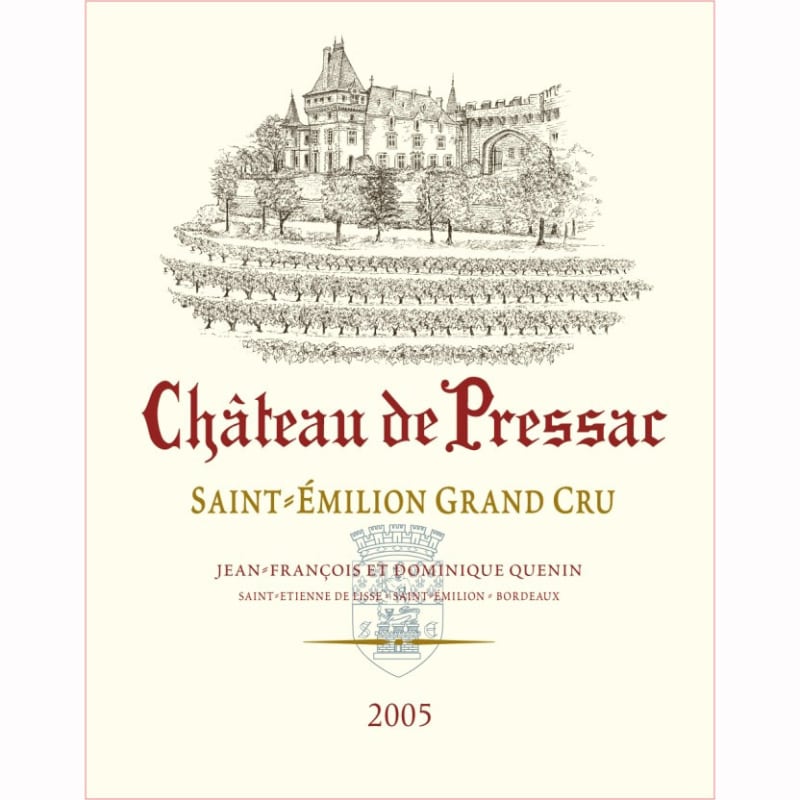 Chateau de Pressac 2005 Front Label