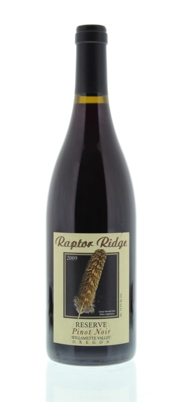 Raptor Ridge Reserve Pinot Noir 2009 Front Bottle Shot