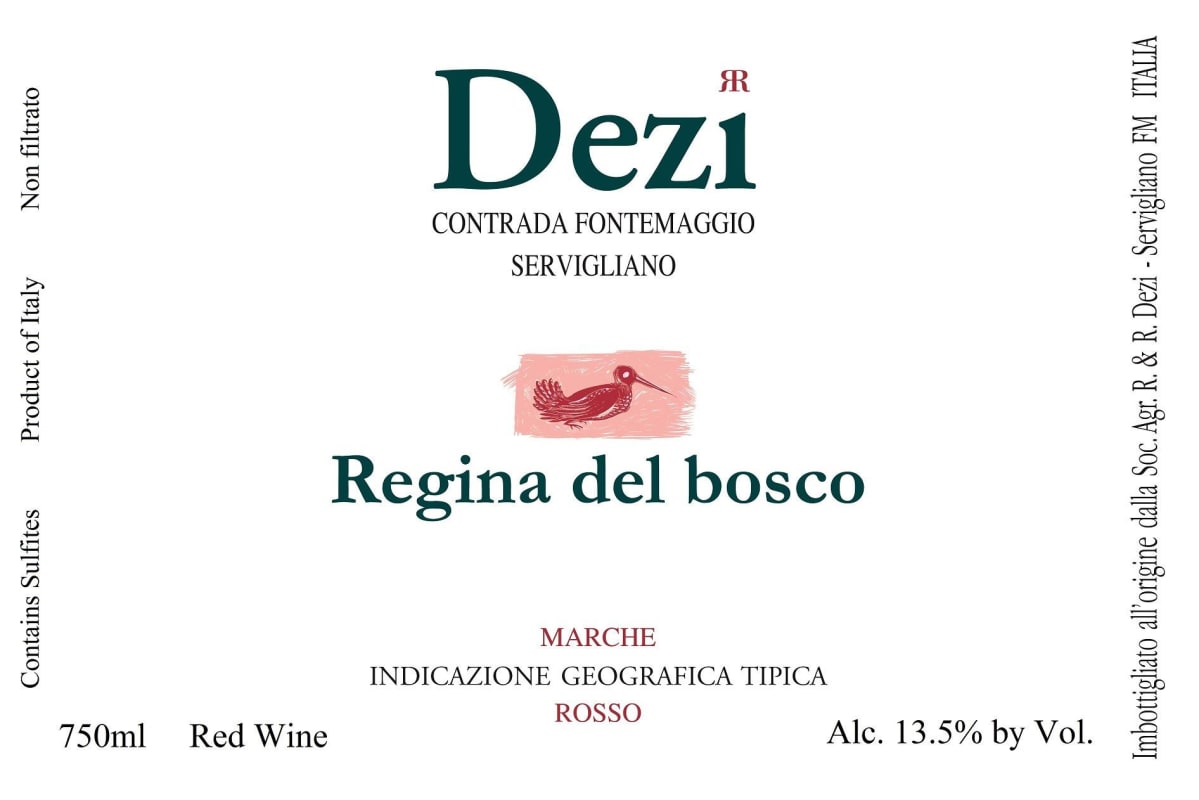 Dezi Marche Regina del Bosco Rosso 2014 Front Label