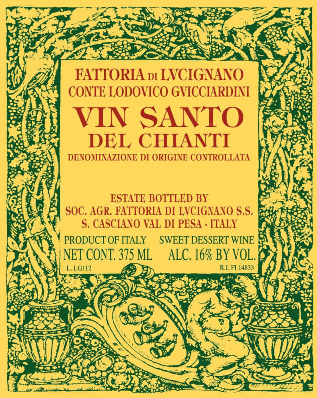 Lucignano Vin Santo del Chianti 2010 Front Label