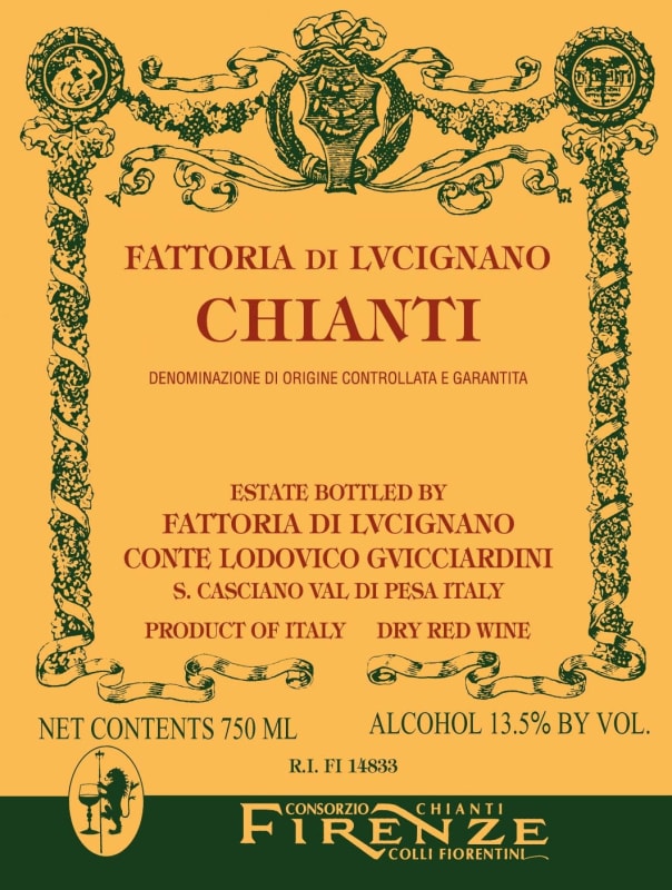 Lucignano Chianti 2013 Front Label