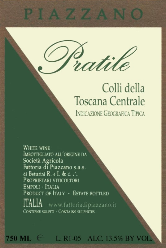 Piazzano Colli della Toscana Centrale Pratile 2014 Front Label