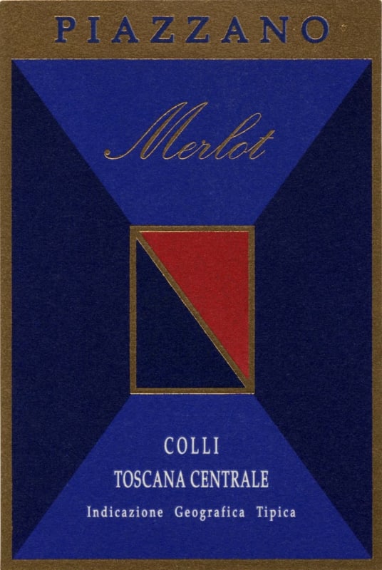 Piazzano Colli della Toscana Centrale Merlot 2010 Front Label