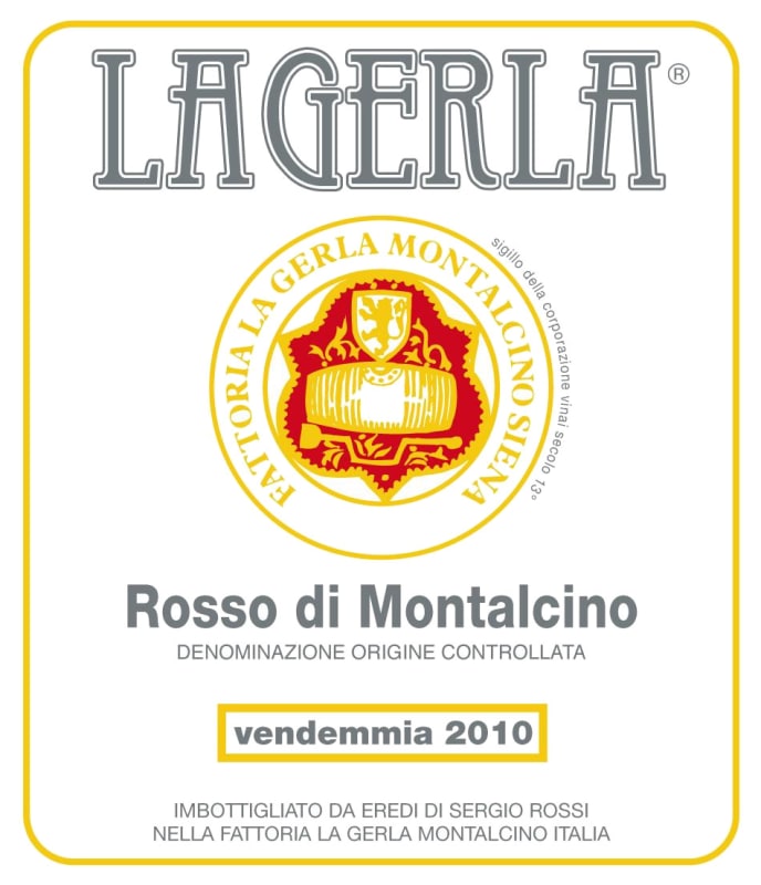 La Gerla Rosso di Montalcino 2010 Front Label