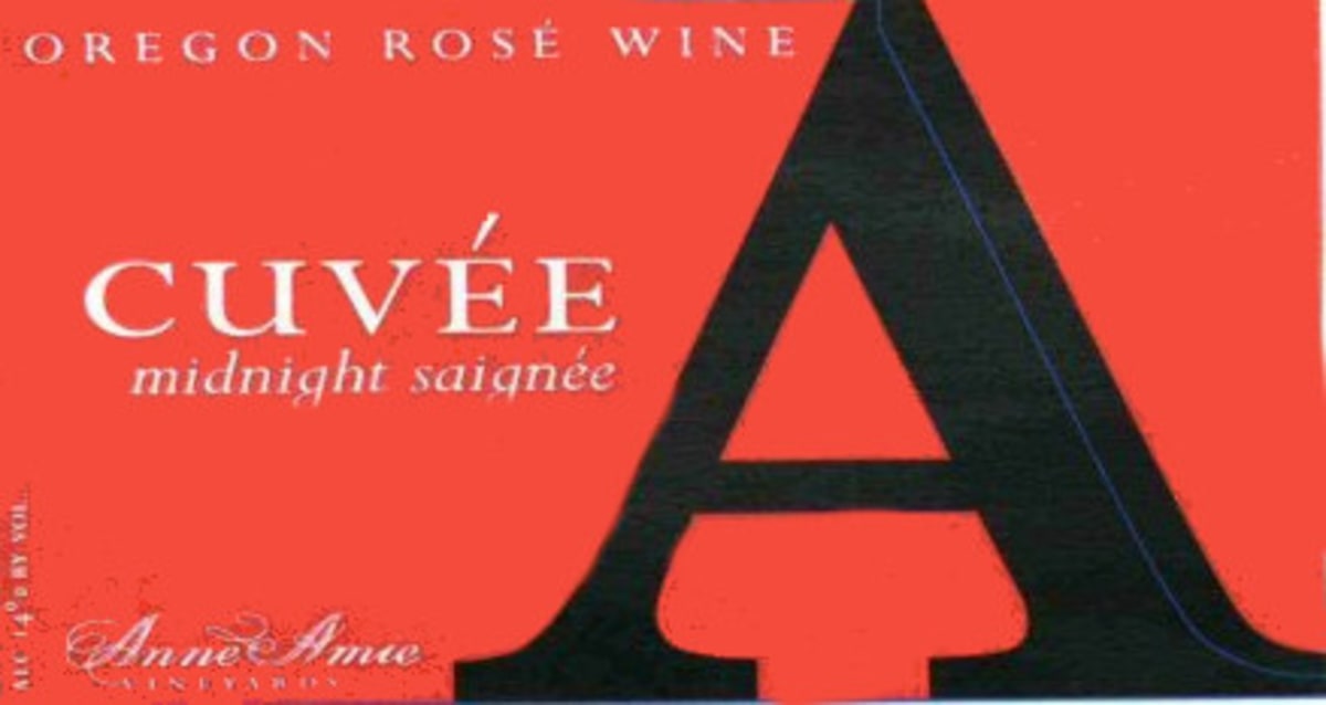 Anne Amie Cuvee A Midnight Saignee Rose 2015 Front Label