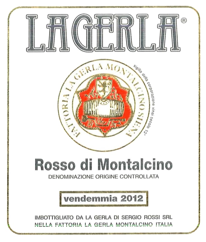 La Gerla Rosso di Montalcino 2012 Front Label