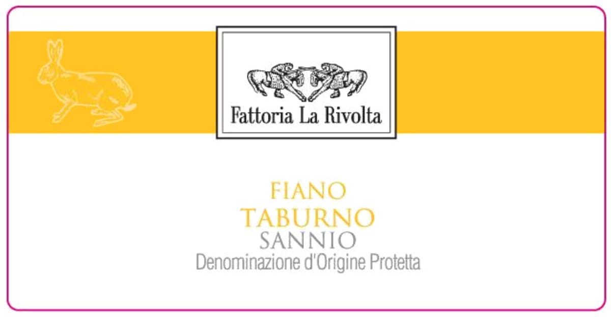 Fattoria La Rivolta Taburno Sannio Fiano 2015 Front Label