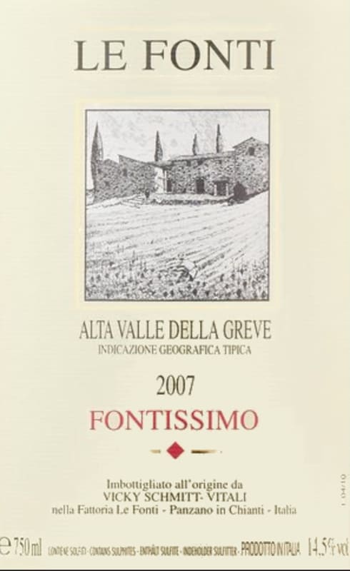 Le Fonti Fontissimo 2007 Front Label