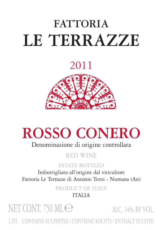 Le Terrazze Rosso Conero 2011 Front Label