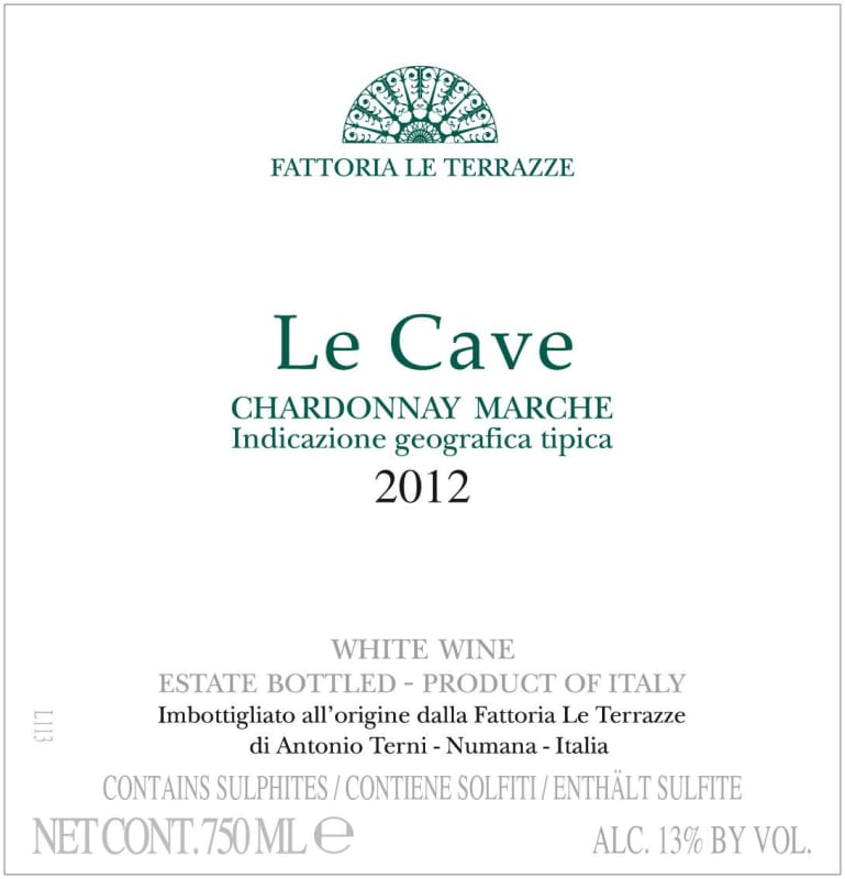 Le Terrazze Marche Le Cave Chardonnay 2012 Front Label