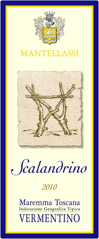 Mantellassi Maremma Toscana Scalandrino Vermentino 2010 Front Label
