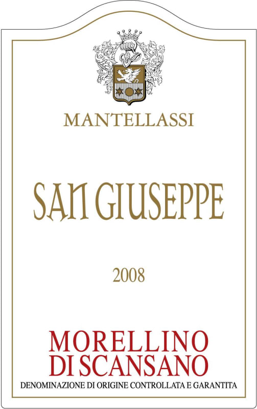 Mantellassi San Giuseppe Morellino di Scansano 2008 Front Label