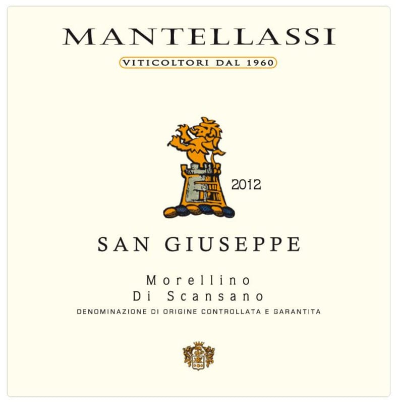 Mantellassi San Giuseppe Morellino di Scansano 2012 Front Label
