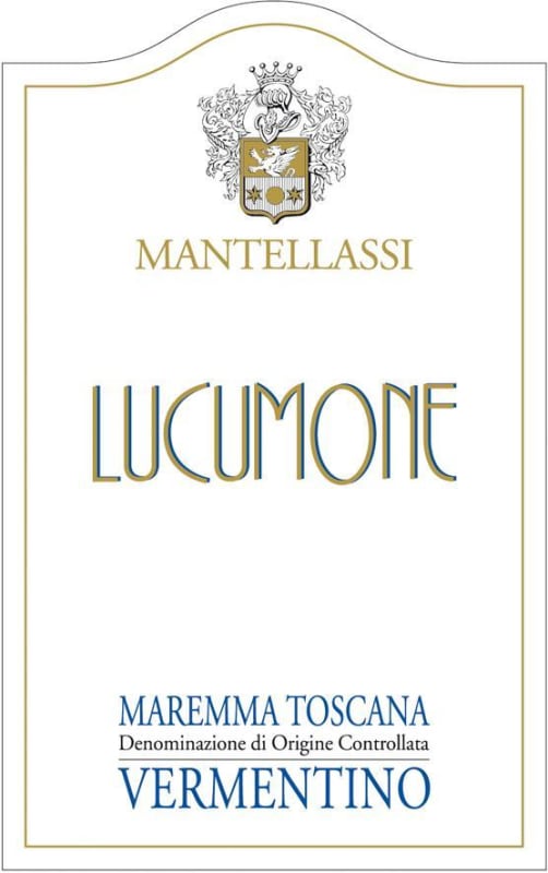Mantellassi Maremma Toscana Lucumone Vermentino 2015 Front Label