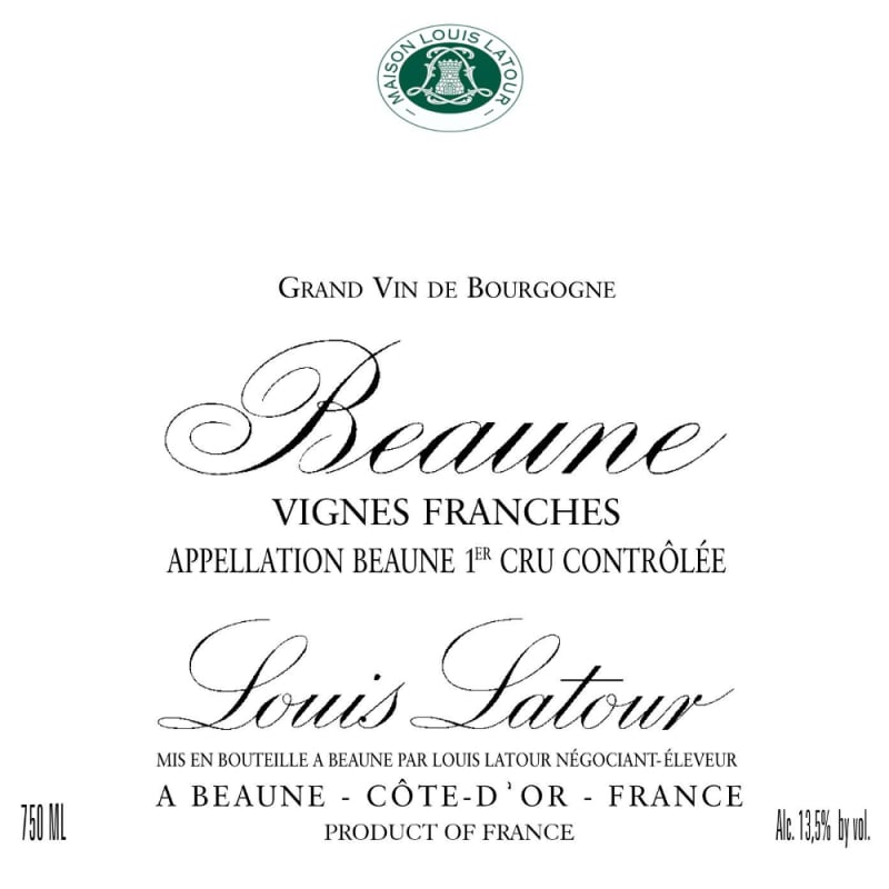 Louis Latour Beaune Vignes Franches Premier Cru 2009 Front Label