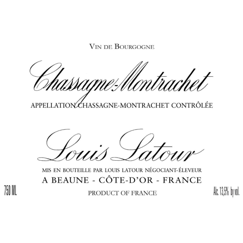 Louis Latour Chassagne-Montrachet Blanc 2010 Front Label
