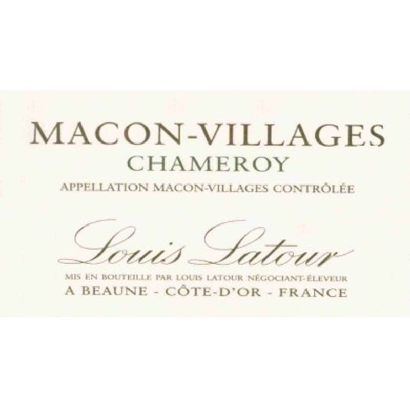 Louis Latour Macon-Villages Chameroy 2010 Front Label