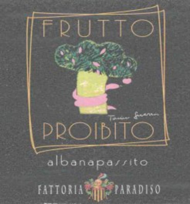 Fattoria Paradiso Albana di Romagna Frutto Proibito Passito 2001 Front Label