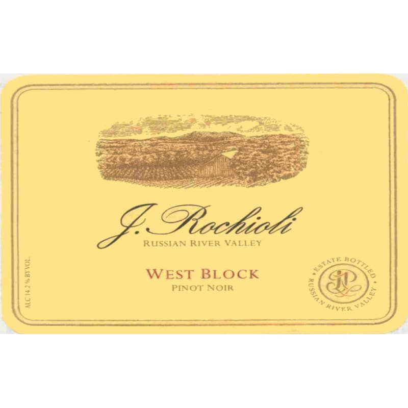 Rochioli West Block Pinot Noir 2010 Front Label