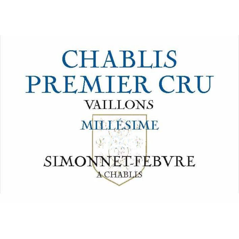 Simonnet-Febvre Chablis Vaillons Premier Cru 2010 Front Label