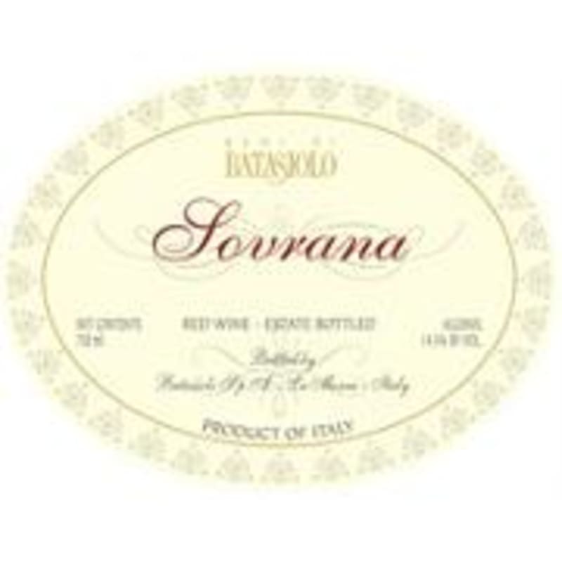 Beni di Batasiolo Barbera d'Alba Sovrana 2009 Front Label