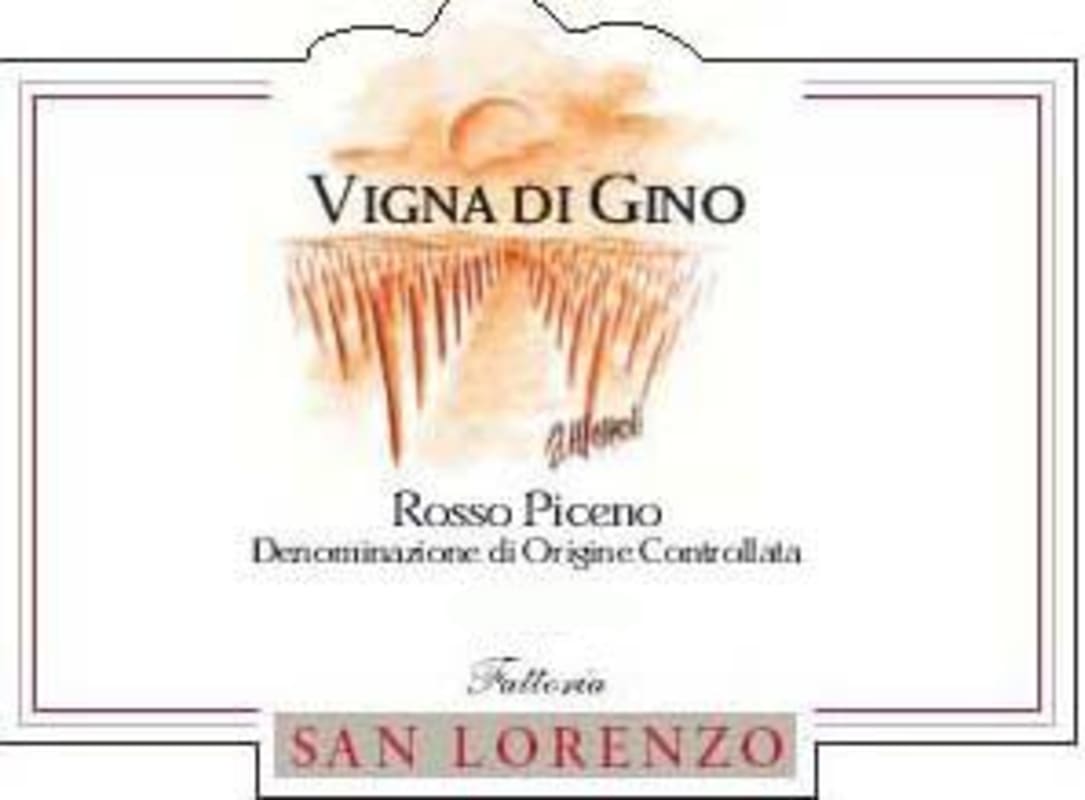 San Lorenzo Rosso Piceno Vigna di Gino 2010 Front Label