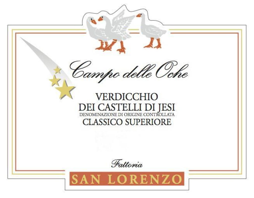 San Lorenzo Verdicchio dei Castelli di Jesi Classico Superiore Campo delle Oche 2012 Front Label